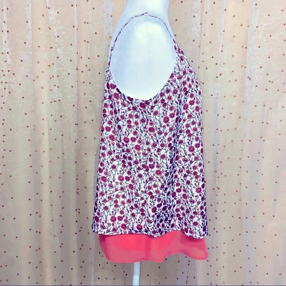 LOFT Floral flowy spaghetti straps M - Picture 3 of 4